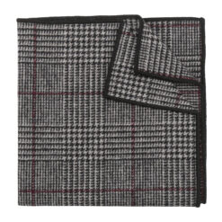 Black & White Tweed Prince Of Wales Pocket Square