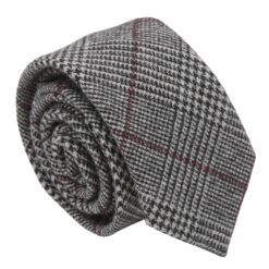 Black & White Tweed Prince of Wales Slim Tie