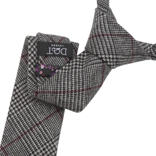 Black & White Tweed Prince of Wales Slim Tie