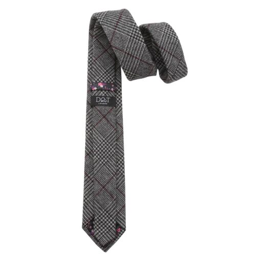 Black & White Tweed Prince of Wales Slim Tie