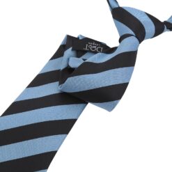 Baby Blue & Black Classic Stripe Tie