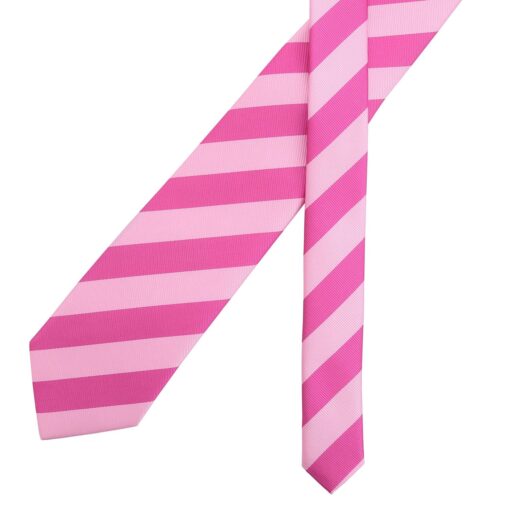 Baby Pink & Hot Pink Classic Stripe Tie