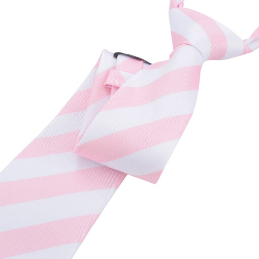 Baby Pink & White Classic Stripe Tie