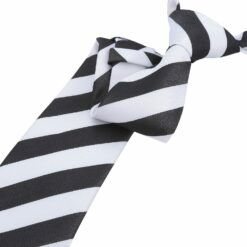 Black & White Classic Stripe Tie