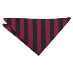 Burgundy & Black Classic Stripe Pocket Square