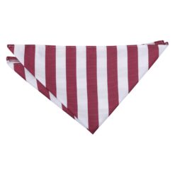 Burgundy & White Classic Stripe Tie