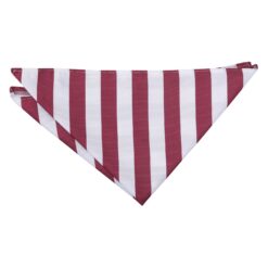 Burgundy & White Classic Stripe Pocket Square