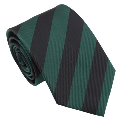 Emerald Green & Black Classic Stripe Tie