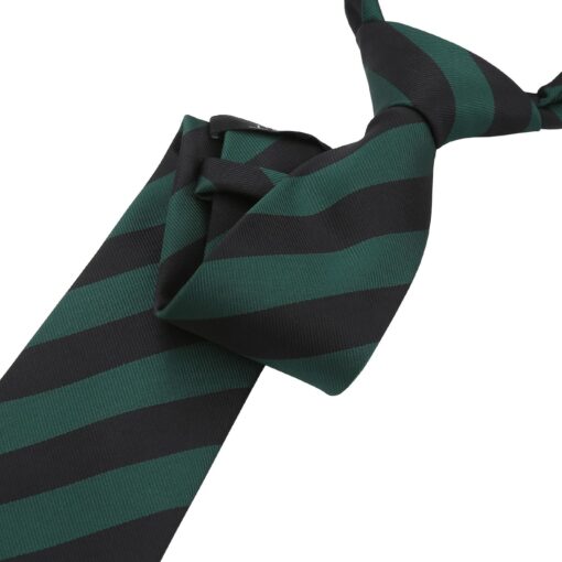 Emerald Green & Black Classic Stripe Tie