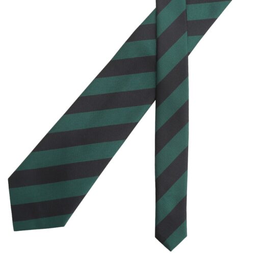 Emerald Green & Black Classic Stripe Tie