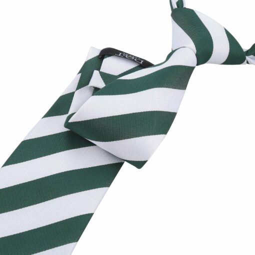 Emerald Green & White Classic Stripe Tie