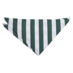 Emerald Green & White Classic Stripe Pocket Square