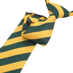 Emerald Green & Yellow Classic Stripe Tie