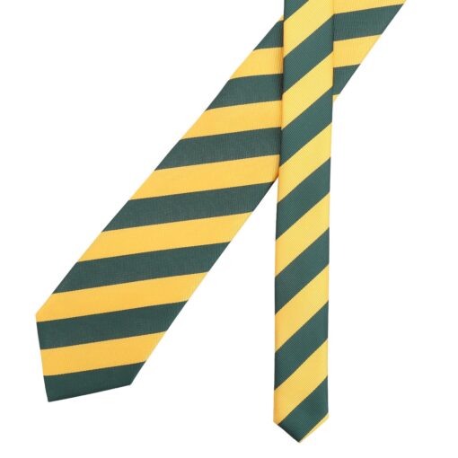 Emerald Green & Yellow Classic Stripe Tie