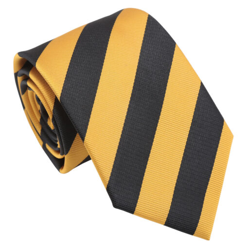 Gold & Black Classic Stripe Tie