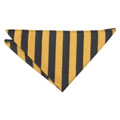 Gold & Black Classic Stripe Pocket Square