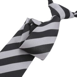 Grey & Black Classic Stripe Tie