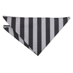 Grey & Black Classic Stripe Pocket Square