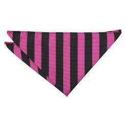 Hot Pink & Black Classic Stripe Pocket Square