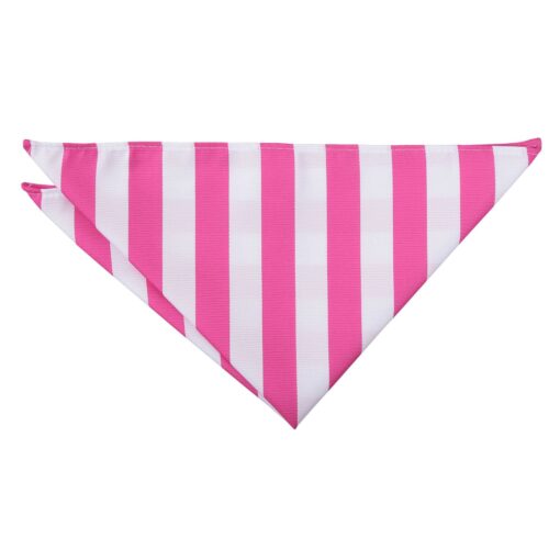 Hot Pink & White Classic Stripe Pocket Square