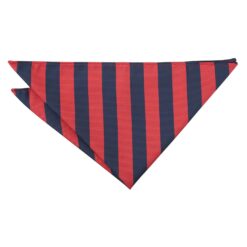 Navy Blue & Red Classic Stripe Pocket Square