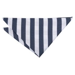 Navy Blue & White Classic Stripe Pocket Square