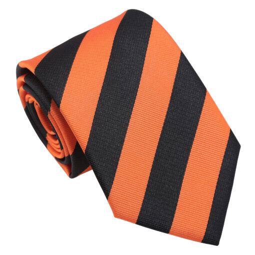 Orange & Black Classic Stripe Tie