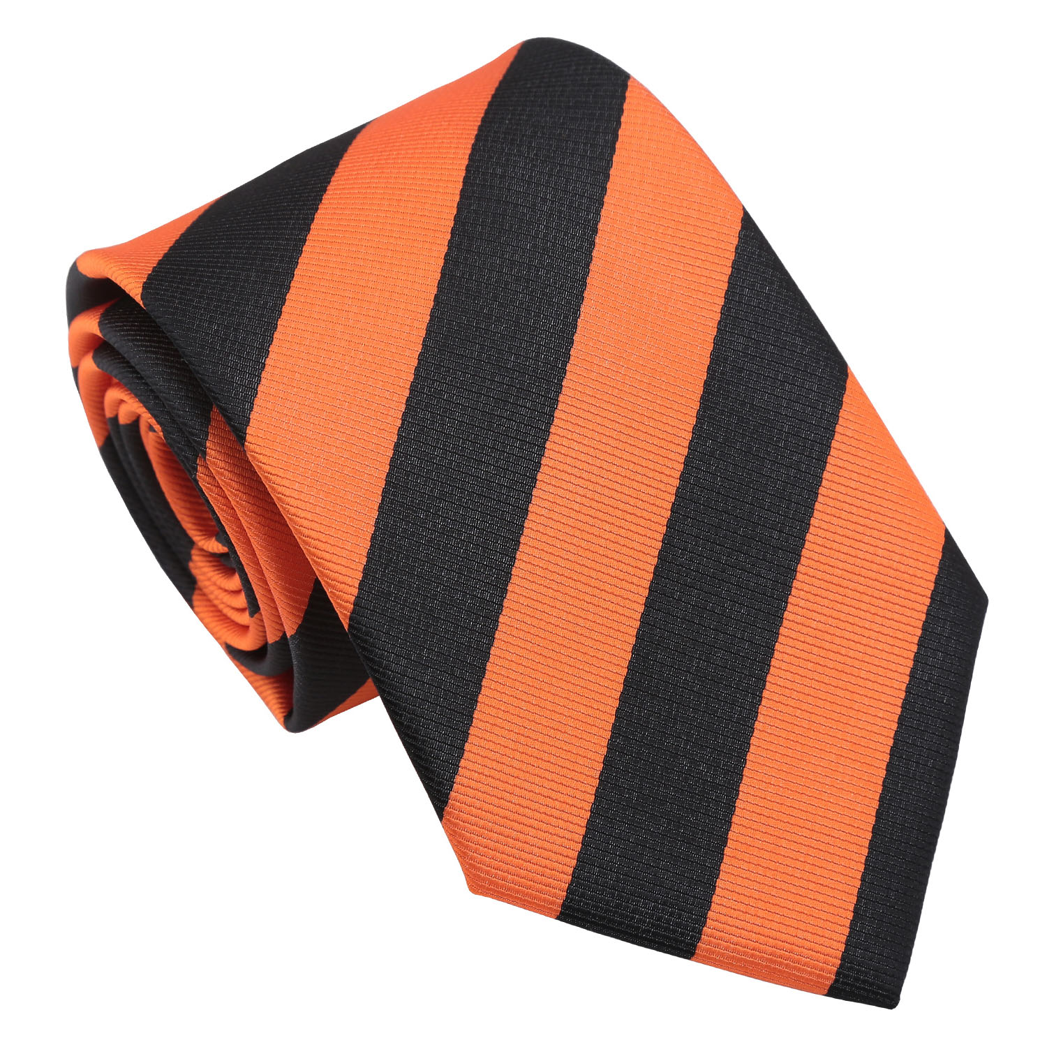 Orange & Black Classic Stripe Tie – James Alexander