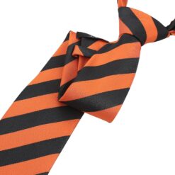 Orange & Black Classic Stripe Tie