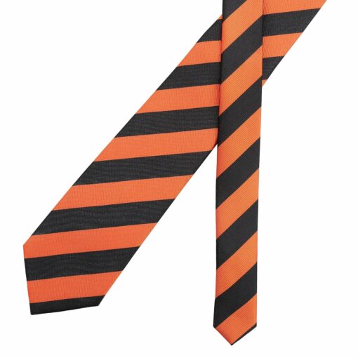 Orange & Black Classic Stripe Tie