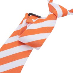 Orange & White Classic Stripe Tie