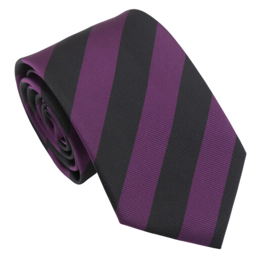 Purple & Black Classic Stripe Tie