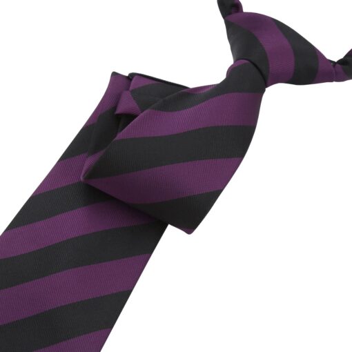 Purple & Black Classic Stripe Tie