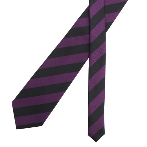 Purple & Black Classic Stripe Tie