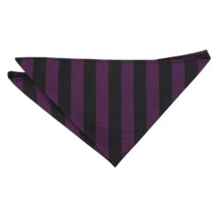 Purple & Black Classic Stripe Pocket Square