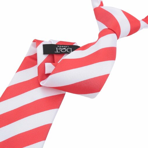 Red & White Classic Stripe Tie