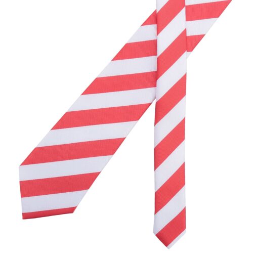 Red & White Classic Stripe Tie