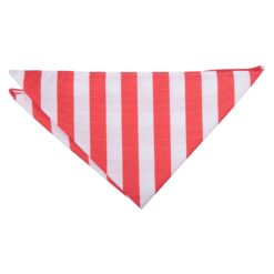 Red & White Classic Stripe Pocket Square