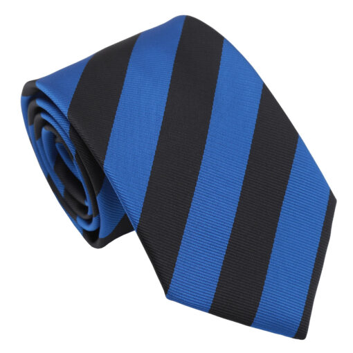 Royal Blue & Black Classic Stripe Tie