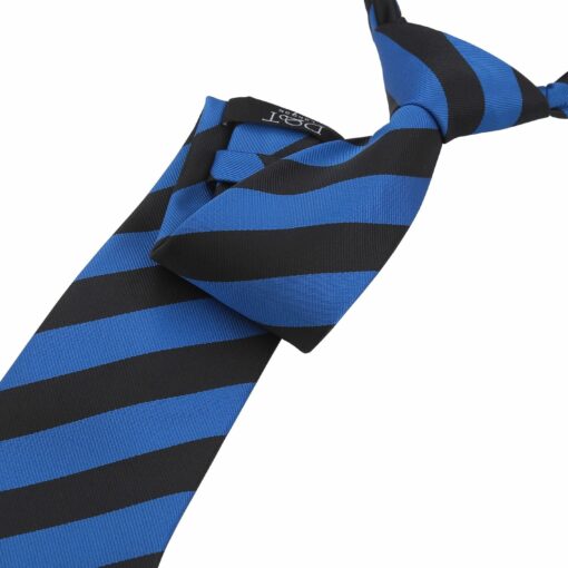 Royal Blue & Black Classic Stripe Tie