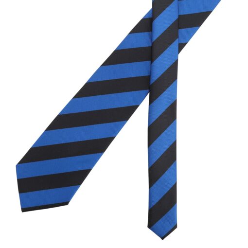 Royal Blue & Black Classic Stripe Tie