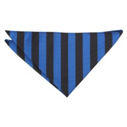 Royal Blue & Black Classic Stripe Pocket Square