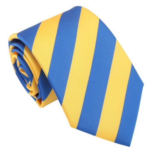 Royal Blue & Yellow Classic Stripe Tie