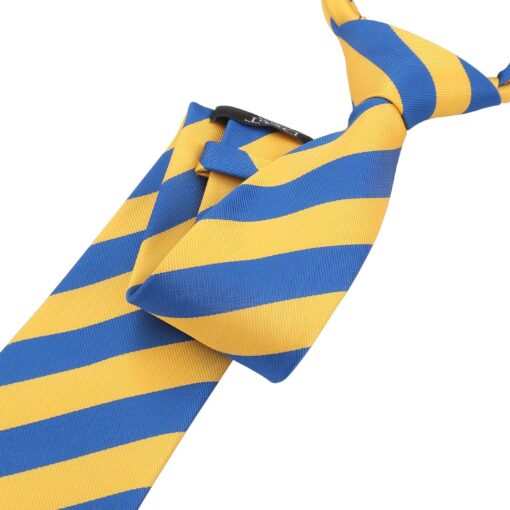 Royal Blue & Yellow Classic Stripe Tie