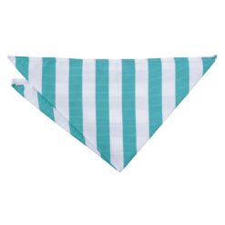 Teal & White Classic Stripe Pocket Square