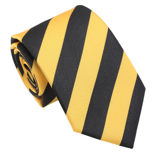 Yellow & Black Classic Stripe Tie