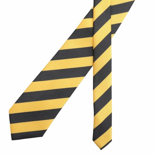 Yellow & Black Classic Stripe Tie