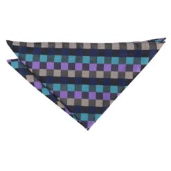 Pink Purple & Orange Colourful Check Pocket Square