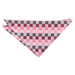 Pink Purple & Orange Colourful Check Pocket Square