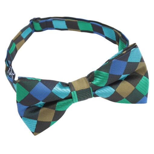 Pink Purple & Orange Colourful Check Pre-Tied Bow Tie